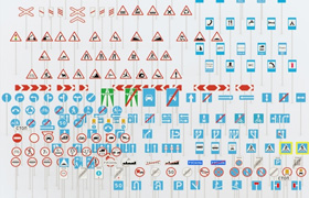 More than 250 road signs