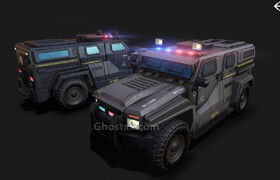 Artstation - APC Military Vehicle Game Asset 3D Model