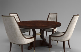 Table + chairs from the collection of ST JAMES PLACE company Schnadig