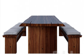 table and benches
