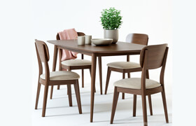 Scandinavian Designs Juneau Dining Table & Juneau Dining Chair