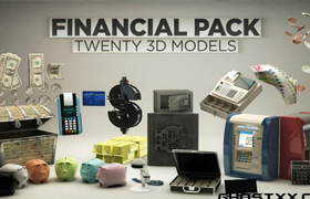 The Pixel Lab 3D Financial Pack for Cinema 4D