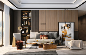 3D Interior Livingroom Scene_001