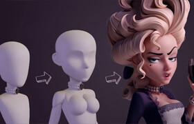 Gumroad - Marie NLBM - Step by Step Base Meshes - Marie Antoinette