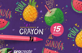Frankentoon - Crayon Brush Pack for Procreate - 笔刷