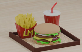 Udemy - Blender - Burger Set