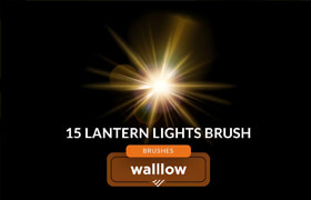 15 Lantern light photoshop digital brushes - ps笔刷